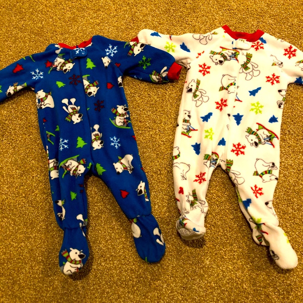 Zip up footie pajamas